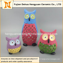 Colors Hollow-out Ceramic Owl for Home Decoration